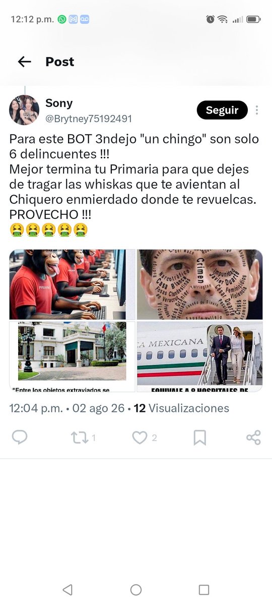 roushek15702's tweet photo. Así son los chairos de culos y putos te bloquean cuando no aguantan la verga jajaja pinches piojosos croqueteros ,faltos de cerebro 🧠 jajaja https://t.co/xr2lIj7diO