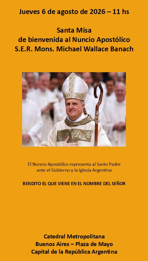 PAlejandroRusso's tweet photo. Misa de bienvenida al Nuncio https://t.co/Xi48etyfbK