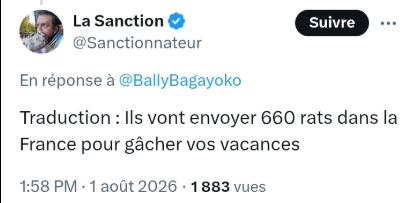 Manouck44's tweet photo. Il parle 600 enfants de Saint-Denis.

🚨On signale ce tweet d'un racisme crasse. https://t.co/vLCHzUr1G2