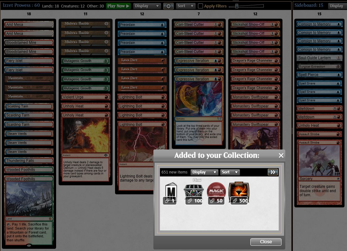 GhiandaMan's tweet photo. Won Modern Challenge with Izzet Prowess 🔥

Sam combo 🔥🔥
Affinity 🔥🔥
Amulet 🌊🔥🌊
Living End 🔥🔥
Esper Goryo 🔥🔥
Azorius Loki 🔥🔥
Zoo 🔥🔥

TOP8: Broodscale 🔥🔥
TOP4: Amulet🔥🔥
FINAL: Boros🔥🔥 https://t.co/Ur0ZxMJBAs