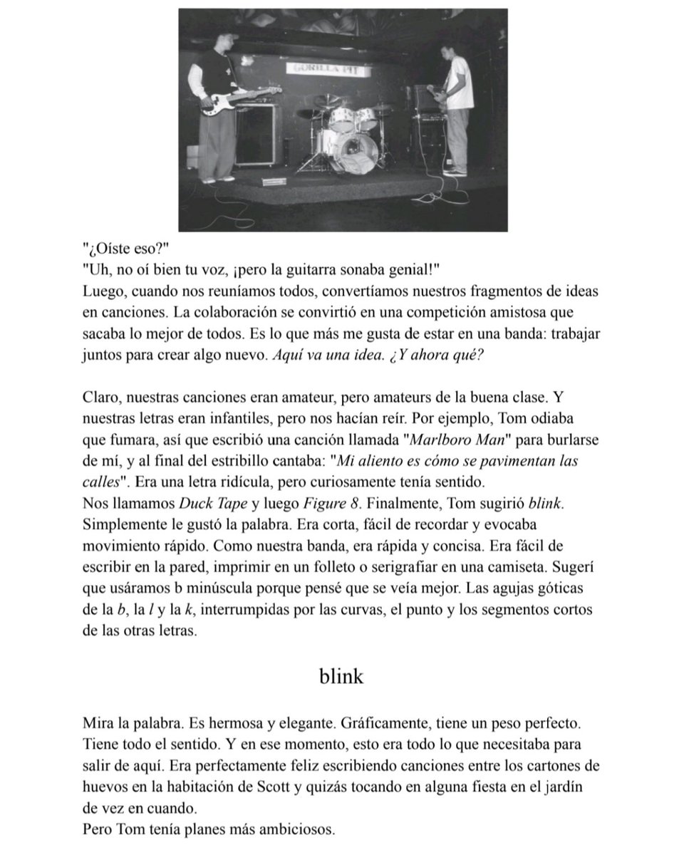 blink182py's tweet photo. Pequeños fragmentos del libro Fahrenheit-182 (2025) dónde Mark Hoppus habla de los inicios de blink-182.

#blink182 #34YearsOfBlink182 #blink34 https://t.co/AuX6kQq7rk