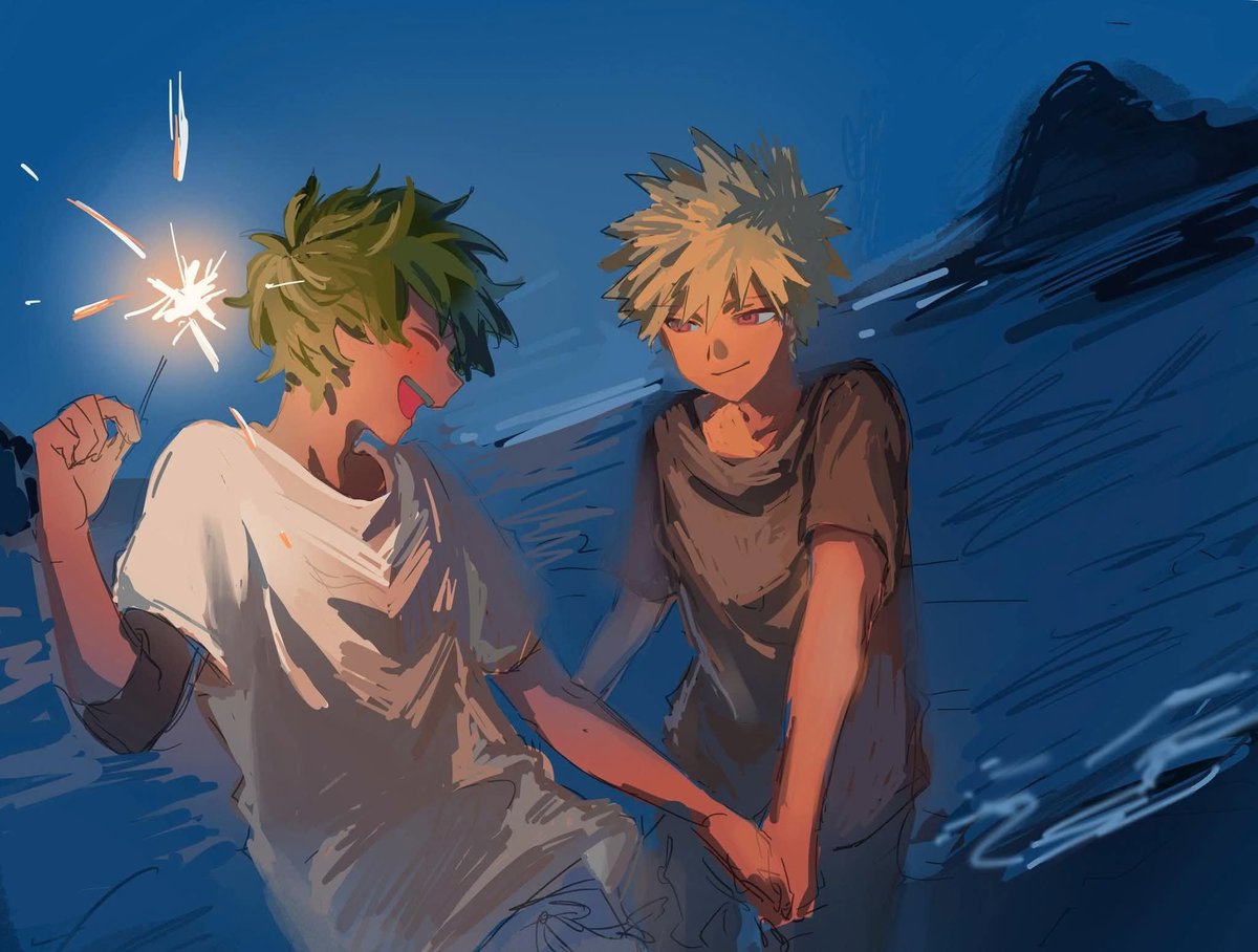 Zuchi1306's tweet photo. Beach (^^) #dkbk #MyHeroAcademia #bakugo #deku https://t.co/YMQ3qM7j5m
