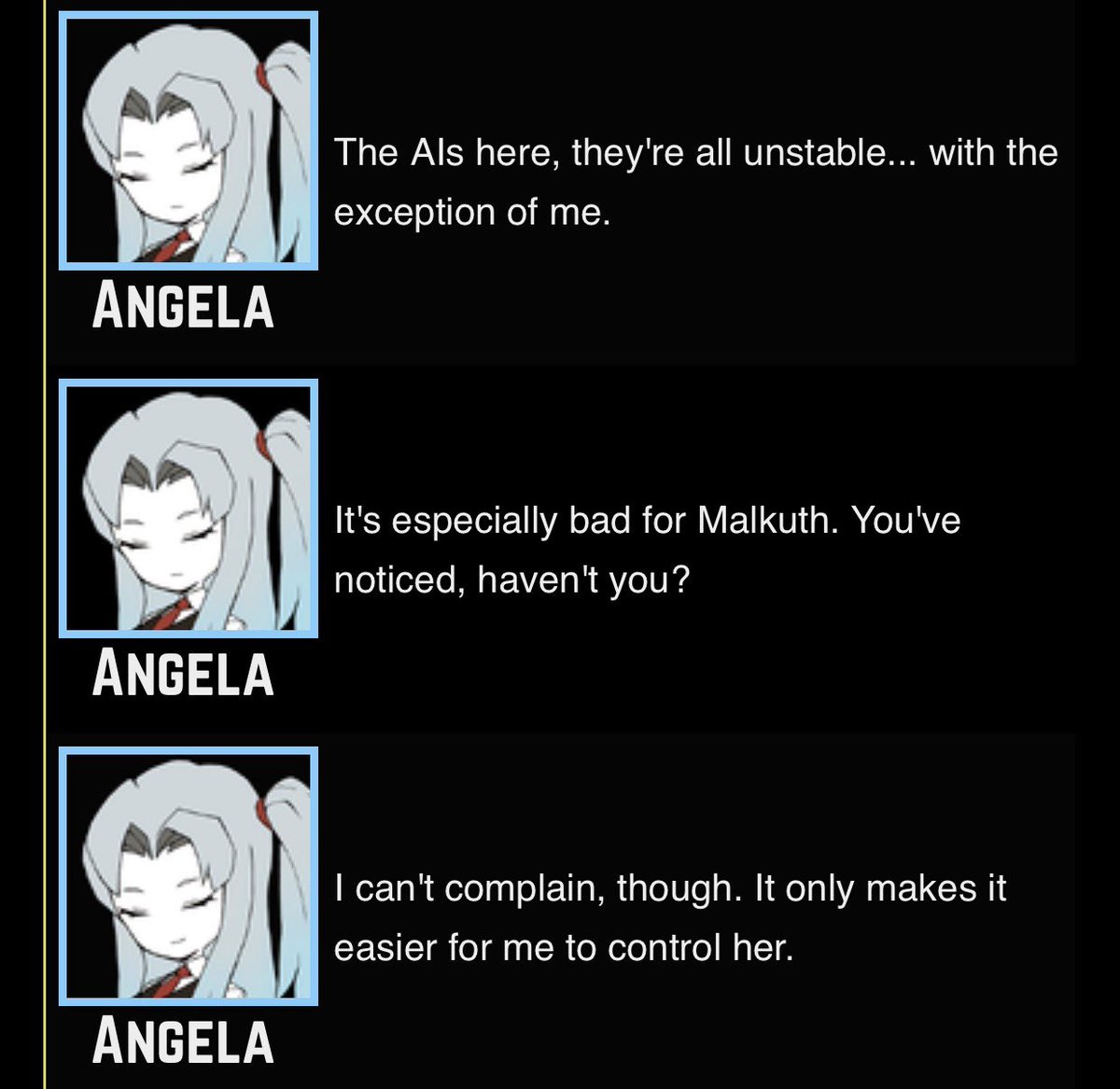 consumingallxfr's tweet photo. she’s so ensnared in angela’s web…. angela fucking up unstable women 🤤.  but malkuth is her dog and hers only, no more letting go for angela. https://t.co/HeRc96HGGH