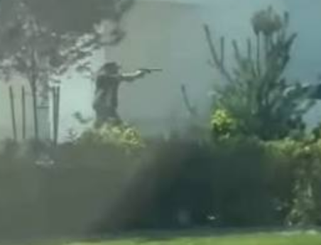 AntonHand's tweet photo. In what be the funniest day in FN history, a bystander intervened in the Twin Falls shooting yesterday.

Cowboy hat, suppressed Five-seveN, zero hits on target, takes a hit from the assailant (survives thankfully).

Has a public Youtube channel. Training videos with a F2000... https://t.co/BgB5TGPPuG