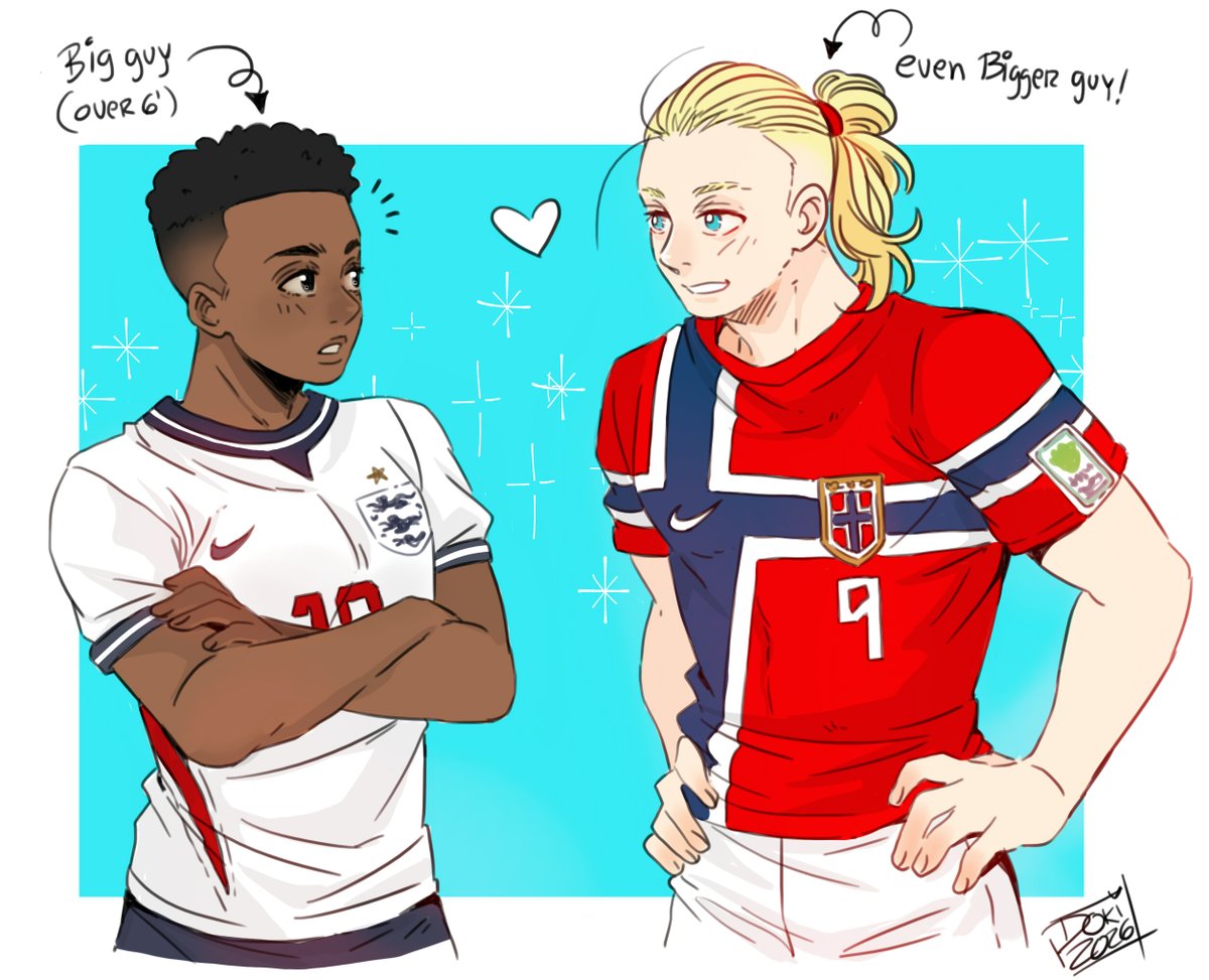 Dokinana's tweet photo. ദ്ദി ˉ͈̀꒳ˉ͈́ )˚✩⊹Jude and Erling  ₊⚽⊹♡ 🇳🇴₊˚🏴󠁧󠁢󠁥󠁮󠁧󠁿  ✩
Compilation of my favorites; I'm working on more drawings ♡
 #judebellingham #erlinghaaland #haalingham