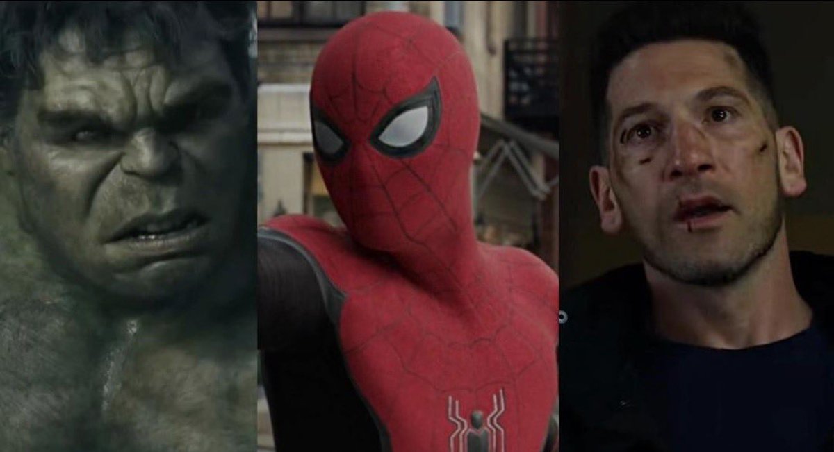 ShelbysFade's tweet photo. I take it back. For the MCU, I think the Brand New Day trio (Hulk, Spider-Man, and Punisher) beats the Phase 1–2 Avengers trio (Thor, Iron Man, and Captain America). And before the semantics police jump in I know this isn’t an actual Brand New Day still. It’s just the easiest image with all three, and actual promo shots are limited right now.

Punisher is enough of a threat to keep Cap occupied. He’s fought Daredevil, Kingpin, and other high-level street fighters, and unlike Crossbones, he brings lethal firepower that has staggered Hulk and injured Spider-Man. Meanwhile, Brand New Day Spider-Man is simply beyond this version of Iron Man stronger, faster, far more experienced, and equipped with better webbing and combat instincts.

As for Hulk, I think he edges pre-Awakening, pre-Stormbreaker Thor more often than not. Their 2012 fight already leaned Hulk’s way before the Helicarrier interruption, and this Hulk appears even bigger and angrier. Once you give the Avengers their later upgrades Awakened Thor with Stormbreaker, Nano-Tech Iron Man, and Mjolnir Cap they obviously win. But Phase 1–2? I’m taking the Brand New Day trio.