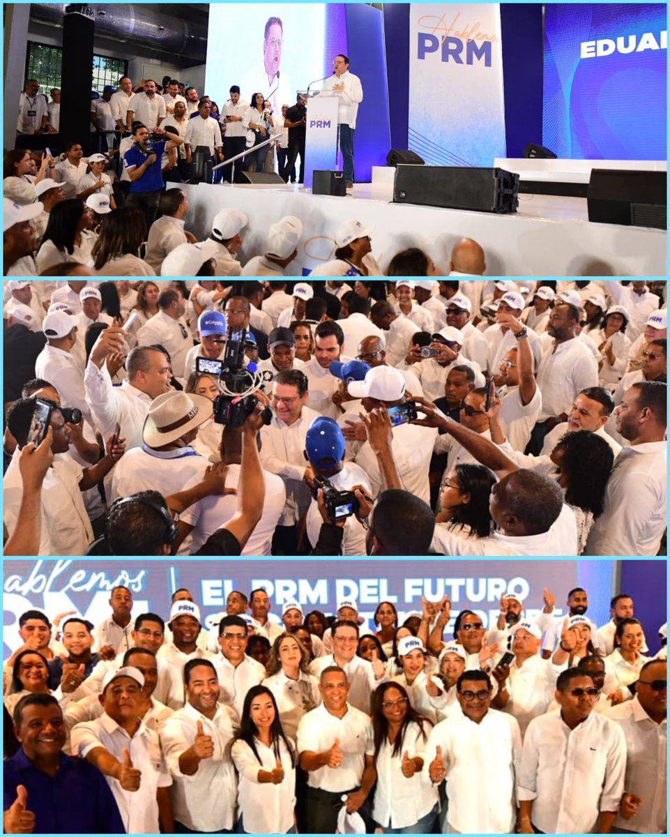 aminvasquezARVC's tweet photo. En este partido, somos el esfuerzo diario de dirigentes que construyen país. El gran encuentro de #HablemosPRM reafirma que las bases y el gobierno dialogan de tú a tú. Gracias a @GloriaReyesG por impulsar este espacio vital para el @PRM_Oficial. 🇩🇴 @SanzLovaton Vamos! https://t.co/psRScM6DG3
