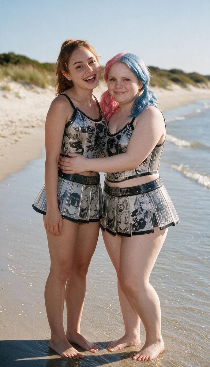 Lizzy1262629's tweet photo. Veronique and me on the beach in our matching anime-print PVC setsβ¦ soft hugs and sunny glossy vibes ποΈβ¨ Soft smiles and close moments β¨
#MeAndVeronique #AnimePVC #MatchingOutfits #LesbianFun #KinkyCouple #ShinyFashion #GlossyFashion #PVCSet #BeachVibes https://t.co/pIZqUDBGKg
