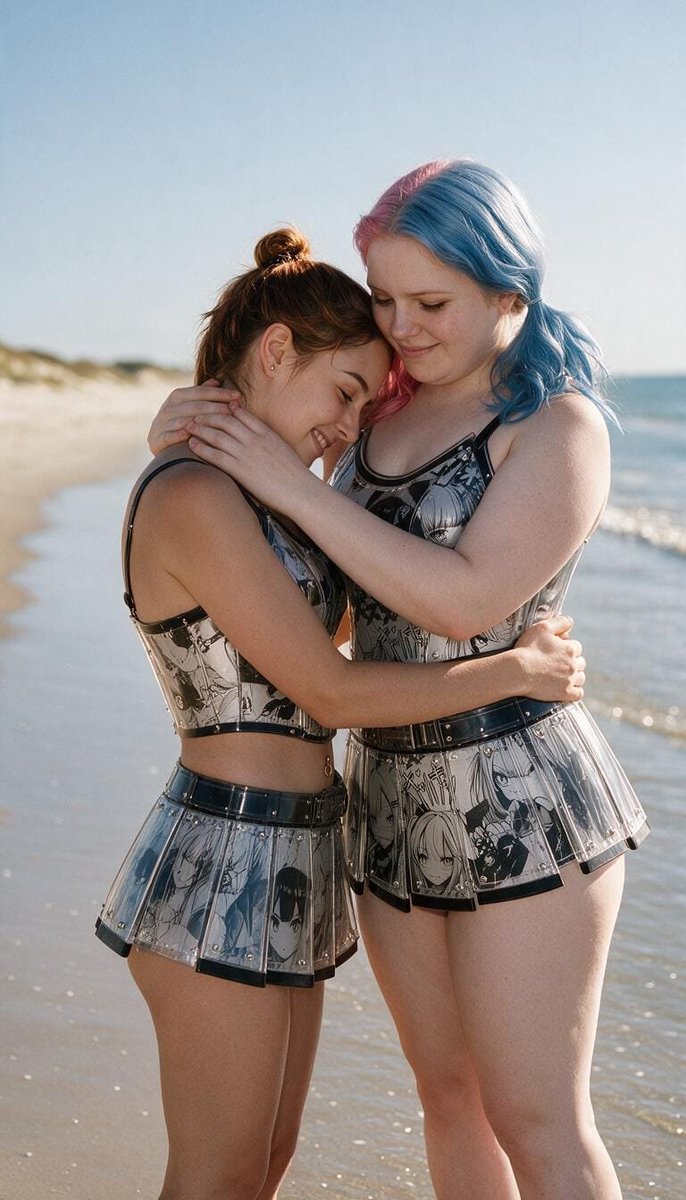 Lizzy1262629's tweet photo. Veronique and me on the beach in our matching anime-print PVC setsβ¦ soft hugs and sunny glossy vibes ποΈβ¨ Soft smiles and close moments β¨
#MeAndVeronique #AnimePVC #MatchingOutfits #LesbianFun #KinkyCouple #ShinyFashion #GlossyFashion #PVCSet #BeachVibes https://t.co/pIZqUDBGKg