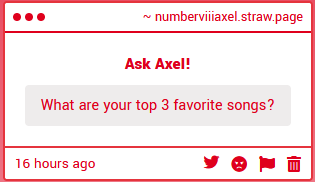 No8Axel's tweet photo. 1. SLOW DANCING IN THE DARK - Joji
2. Nice to See You - Vansire
3. Tieduprightnow - Parcels https://t.co/mEEb6IJpv3