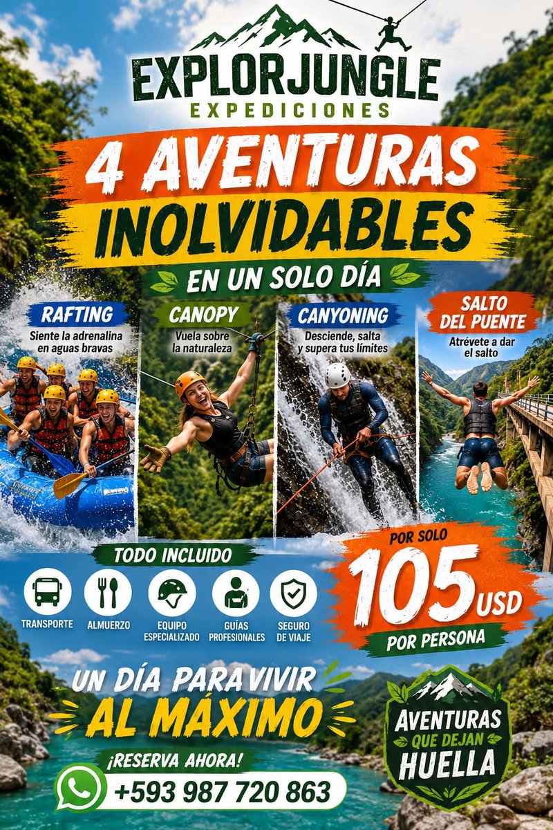 explorjungle's tweet photo. Has tu reserva ahora https://t.co/2DSjaCGAXV