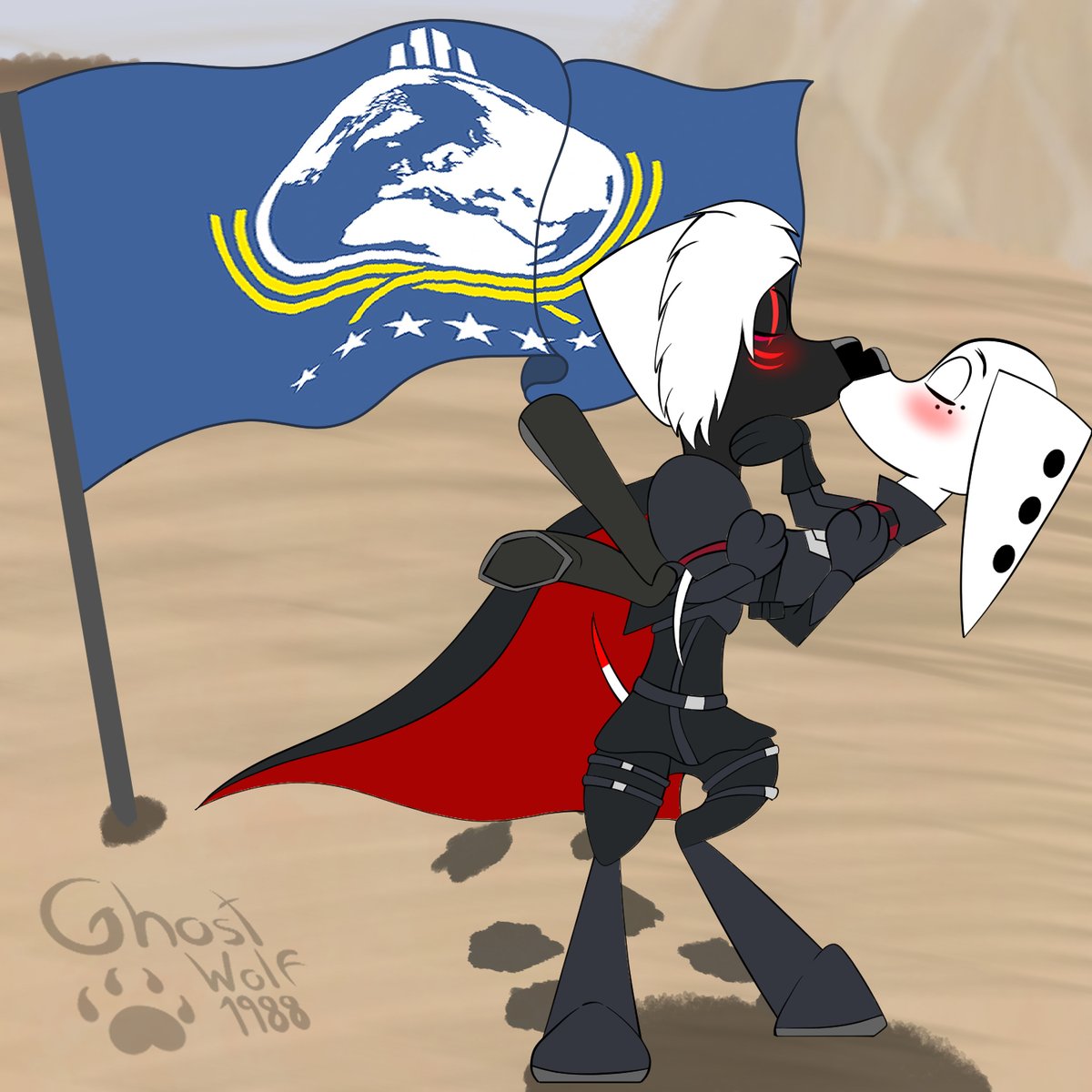 GhostWolf1988's tweet photo. Commission for @Demon2000Dark
Free of Thought Demon Dalmatian, hero of Truth Enforcer, having some time together with Eagle-1 Pilot Dolly. The kiss for Democracy! o7
#101DalmatianStreet #101DSseason2 #Save101DalmatianStreet #Disney #DisneyPlus #commissionㅤ https://t.co/iVWfdxdr5N