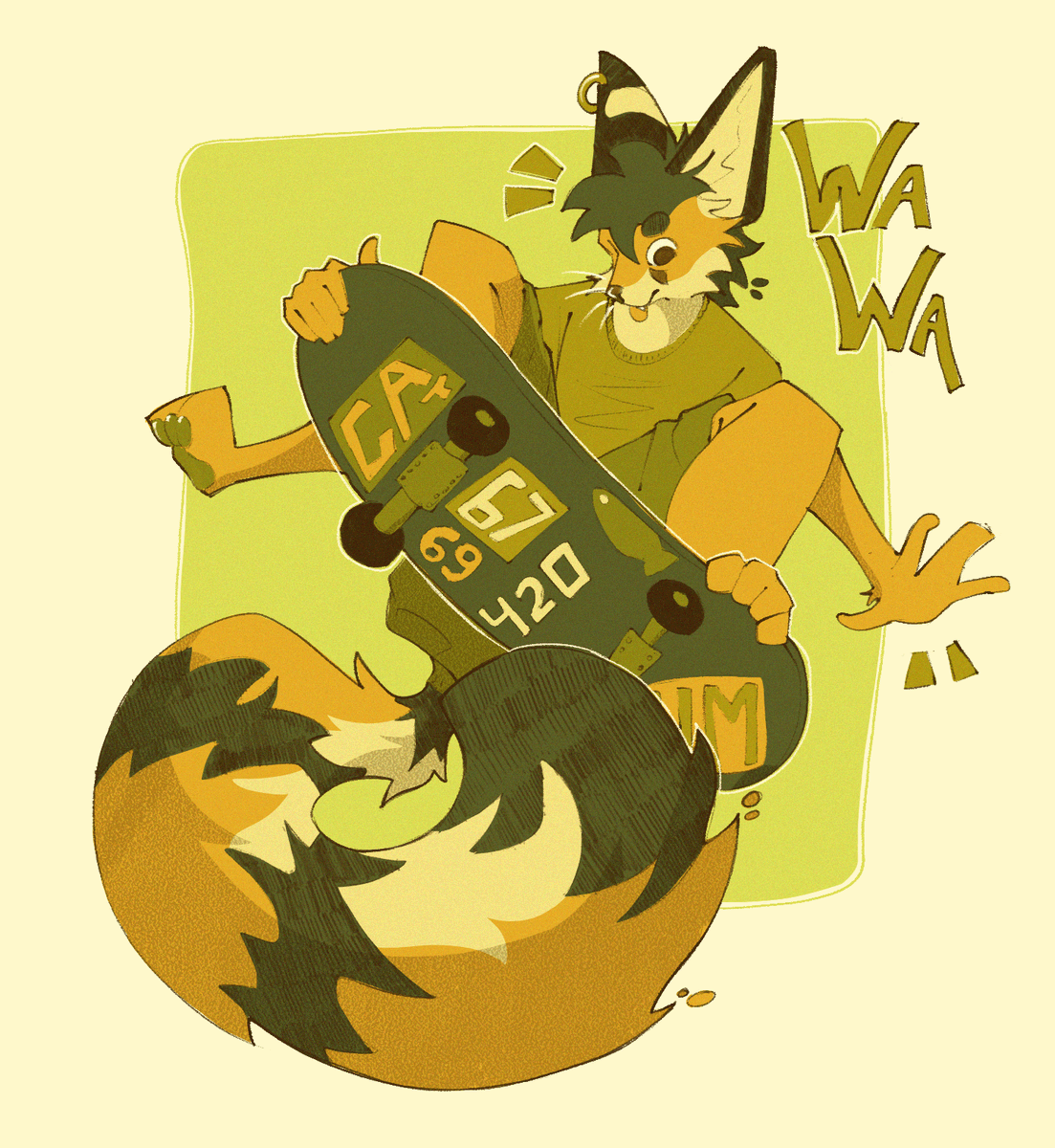 basic_eagles's tweet photo. They told me to draw my sona doing a skateboard flip https://t.co/wmZQigsXCK