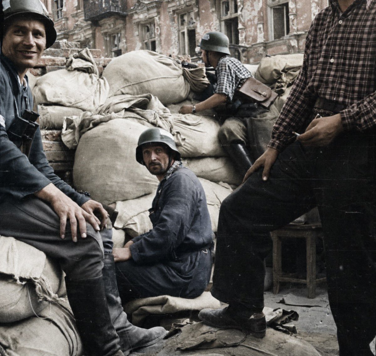 ReidEdwardII's tweet photo. On August 2, 1944, the second day of the Warsaw Uprising, soldiers of the Polish Home Army gathered around the areas they had captured and continued attacking German strongpoints. Many were young men and women, some were very young,mm though and some armed with little more than pistols, grenades, or captured German weapons. In the city center, insurgents seized the Main Post Office on Napoleon Square and other important buildings. Polish flags appeared over liberated neighborhoods, barricades were erected, and civilians organized medical stations, kitchens, and supplies for the soldiers.

Still, the uprising was already becoming a collection of isolated battles. German forces retained the airports, railway stations, bridges, major barracks, and several strategic roads, preventing Polish units from joining their districts into one continuous territory. Home Army soldiers faced a severe shortage of rifles, ammunition, and anti-tank weapons. In some formations, several fighters had to share a single firearm, while unarmed volunteers waited for weapons taken from fallen Germans.

August 2 also showed the brutality that would define the German response. At Mokotów Prison on Rakowiecka Street, SS soldiers began murdering approximately 600 Polish prisoners. Other remaining inmates resisted their executioners, allowing several hundred prisoners to escape into insurgent-controlled territory. At the nearby Jesuit monastery, German SS soldiers butchered around 40 people, including priests, religious brothers, employees, and civilians seeking shelter.

Thus, the second day brought both hope and warning. Polish soldiers and civilians experienced freedom in parts of Warsaw for the first time in nearly five years, but German massacres had already begun. The insurgents remained divided, poorly armed, and without the immediate assistance they expected from Soviet forces approaching the Vistula. Nevertheless, they continued fighting, building barricades and defending each captured street. The struggle would continue for another 63 days.