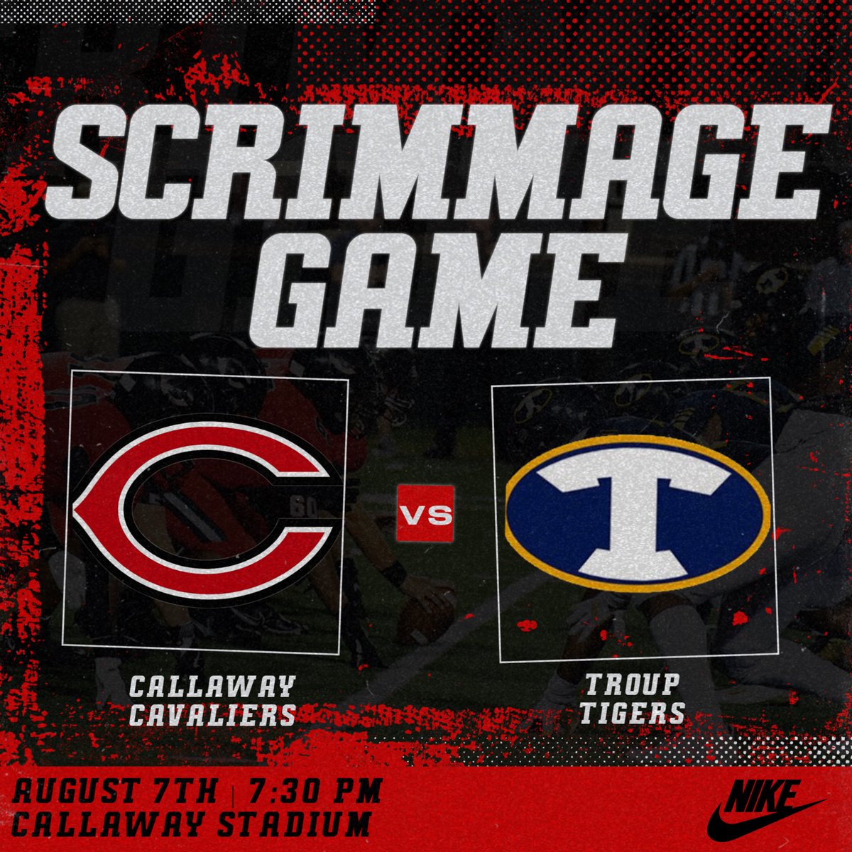 CavsRecruits's tweet photo. 🏈 Callaway Football is Back!🏈

The wait is almost over! Join us this Friday, August 7th as the Callaway Cavaliers take on the Troup Tigers in our preseason scrimmage.

📍 Callaway Stadium
🗓 Friday, August 7
🕢 Kickoff: 7:30 PM

🎟 Tickets:
• $10 Presale
• $12 at the Gate https://t.co/vtBq77w2H1