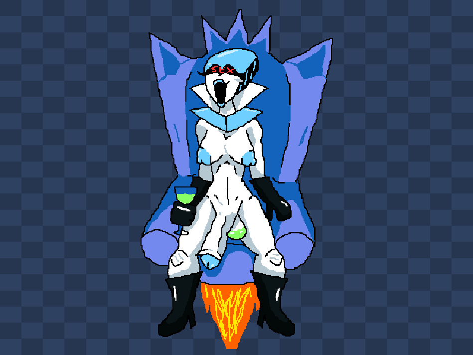 Slendyass's tweet photo. Battery acid balls #deltarune #futanari #balls #queen #fanart #undertail https://t.co/z8LSmZVGXc