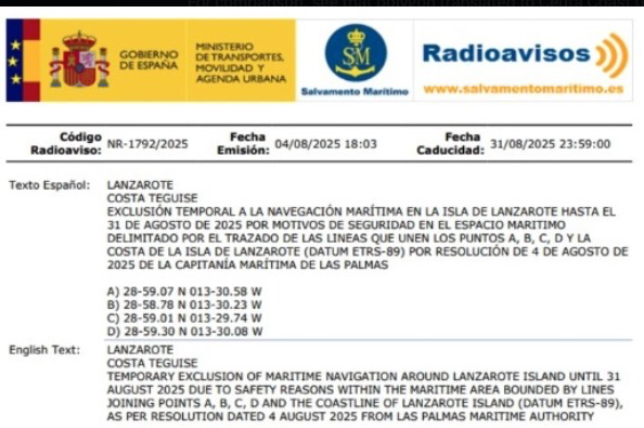 CorruptSanchez's tweet photo. @AdaLluch, the only thing @sanchezcastejon has under control is the 3.3square kilometes navigation ban around La Mareta in Tenerife, where he is bunkered issuing Tiktok playlist recommendations, protected by 3 branches of Police, snipers and anti riot teams. For comparison, take a look of that polygon translated to Ceuta coast, an enforcement request he DECIDED TO IGNORE despite being warned by the CNI and the Army Intelligence division.

We need to put that psychopath thug in jail RIGHT NOW.
