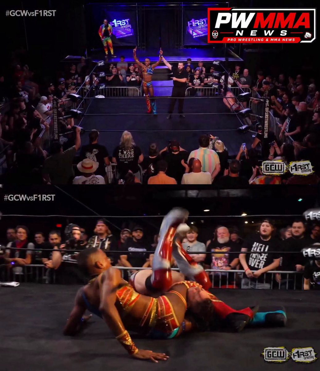 PWMMANews's tweet photo. Devon Monroe defeats Marcus Mathers. F1rst Wrestling picks up win number one with Monroe. #GCWvsF1RST https://t.co/YaxQDP9mwE