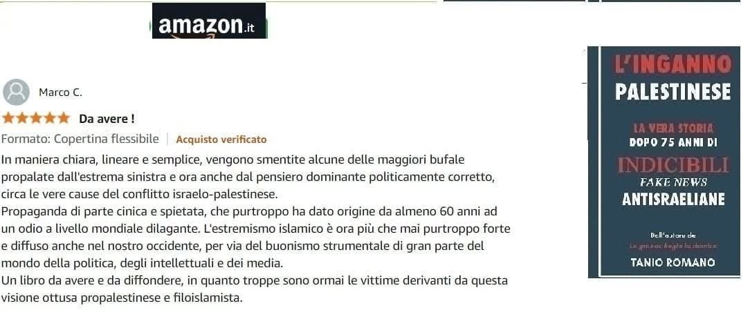 IngannoPale's tweet photo. "Marco C.
Da avere !... 
Un libro da avere e da diffondere, in quanto troppe sono ormai le vittime derivanti da questa visione ottusa propalestinese e filoislamista"
https://t.co/W9VwEt7WpR
" Marco C.
You have to got it!.... !" https://t.co/1buXDbQ6Hi