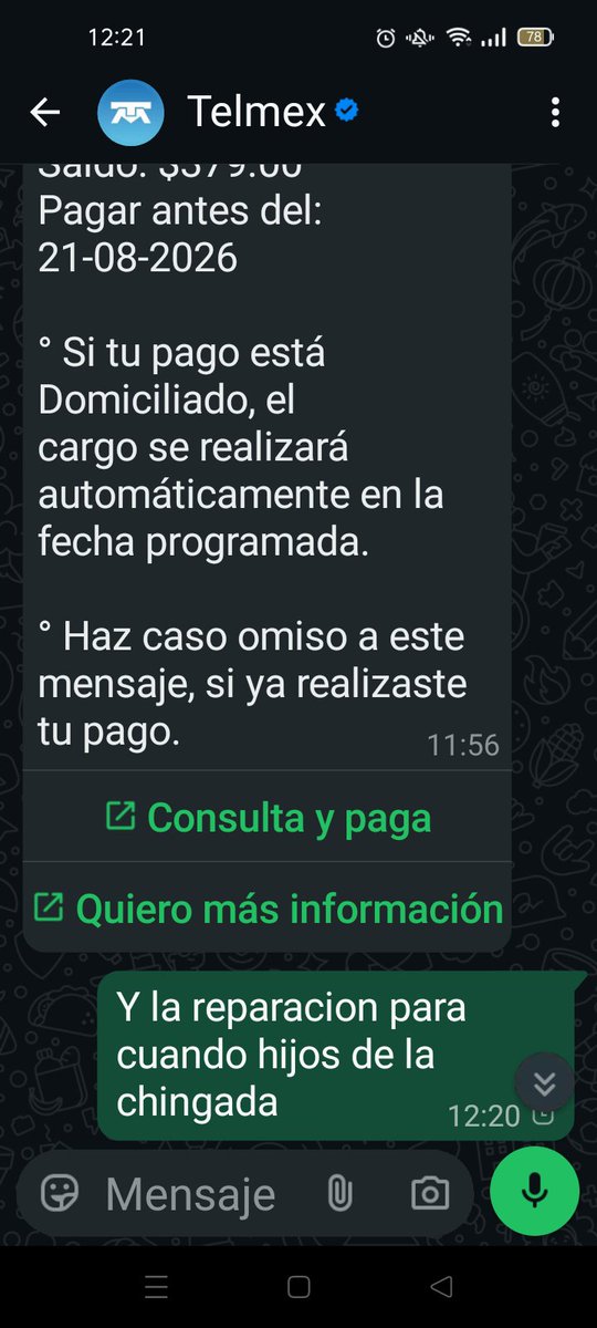 roninrmz's tweet photo. @Telmex la verdad no tienen verguenza, tengo 3 dias sin servicio, pero para cobrar 20 dias antes se pulen vlv https://t.co/PE3aGp6Qxo
