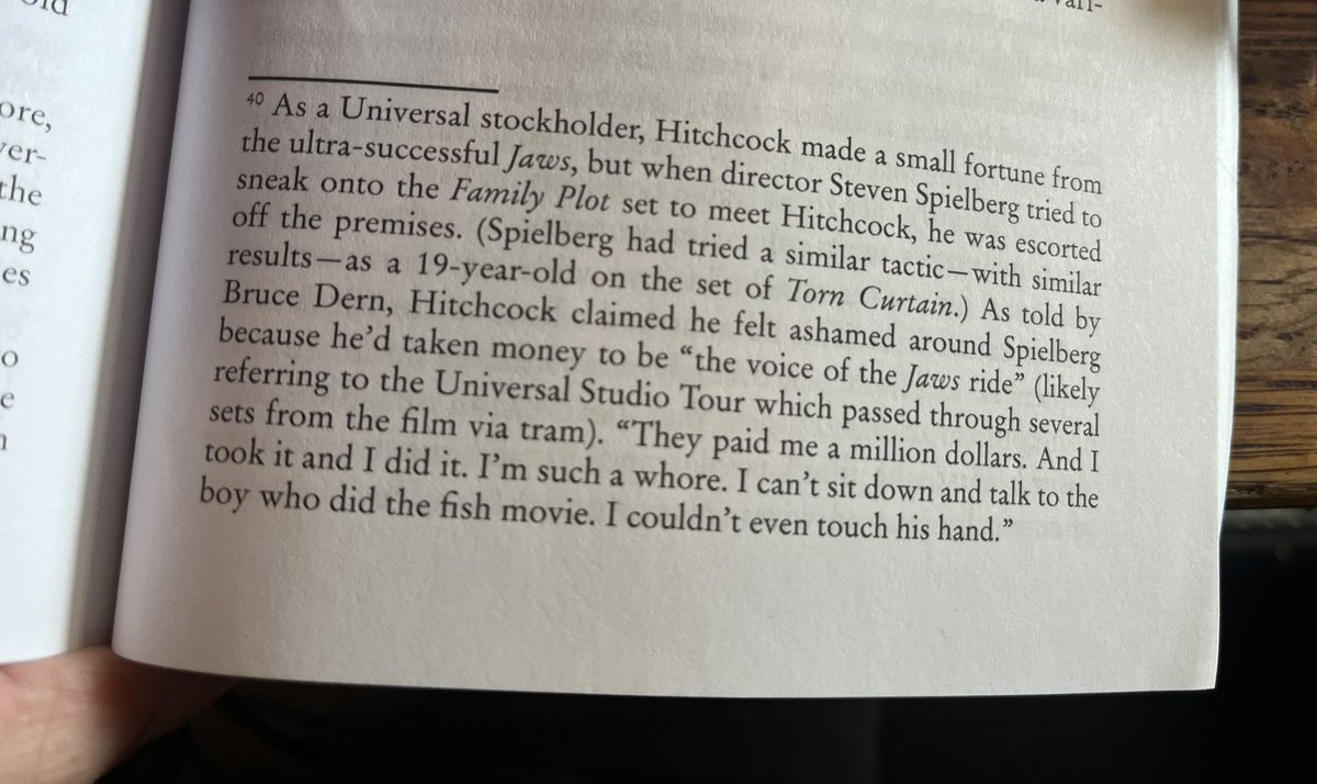 staticbluebat's tweet photo. This anecdote of Hitchcock’s feelings on Spielberg is very funny https://t.co/xrhCnyvRF8