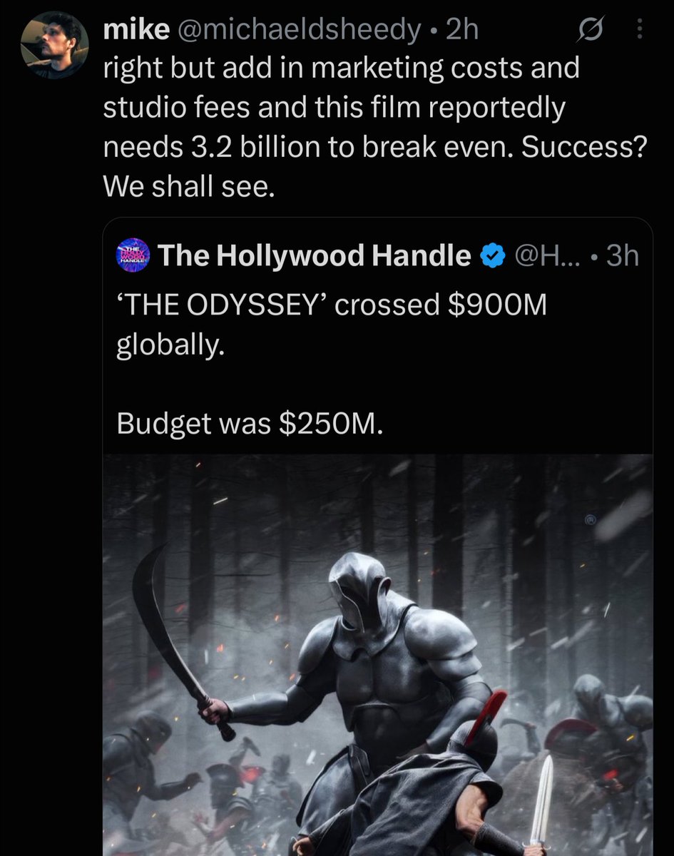 FlintDibble's tweet photo. I dunno bro. I heard they need at least 9.1 billion to break even. They're only 10% there https://t.co/uDCAjigWaL