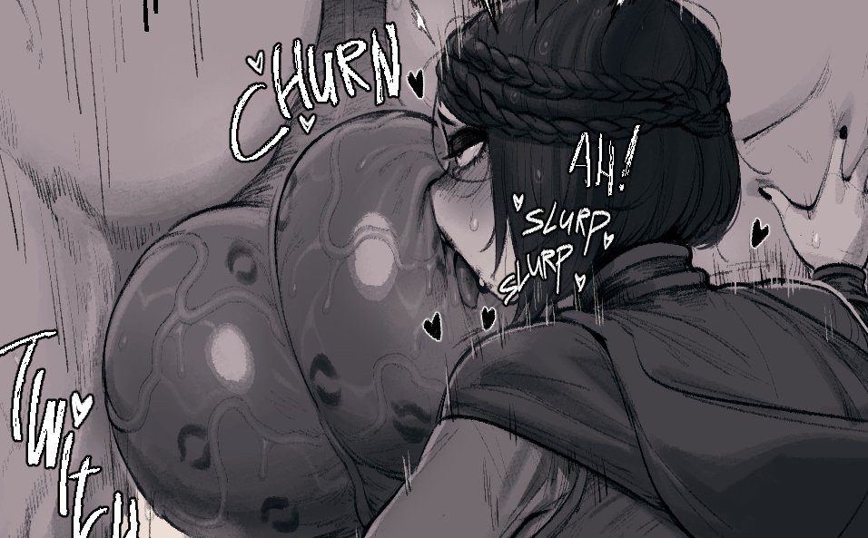 Krekkov's tweet photo. oh yeah since this particular serana 🧛‍♀️❤️🐴art got flagged, imma post this one and ofc the full thing is in fanbox! https://t.co/xjB5zG9fcC