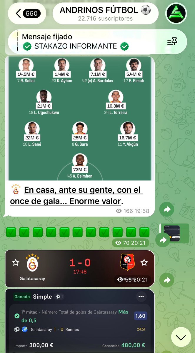 AndrinosFutbol's tweet photo. ✅📊 ¡LOCURA EN EL CANAL FREE EN PRE-TEMPORADA!

👨🏻‍💻 Los resultados están siendo brutales, analizando hasta el mas mínimo detalle. 

📲 Todo gratuito aquí: https://t.co/QdNbTWAqRB