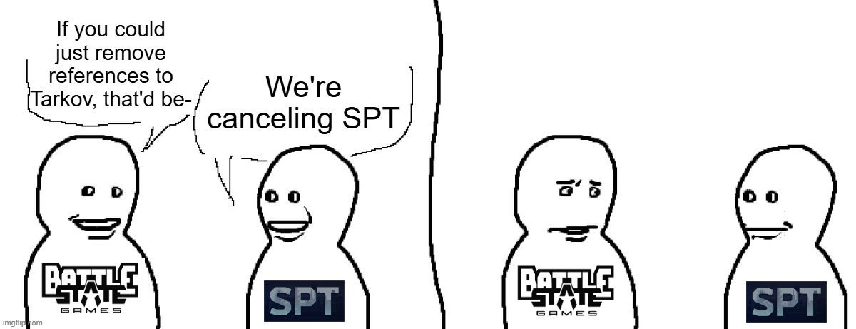 tarkovgvrl's tweet photo. spt drama in a nutshell:
#escapefromtarkov https://t.co/O0W7aUB0qM