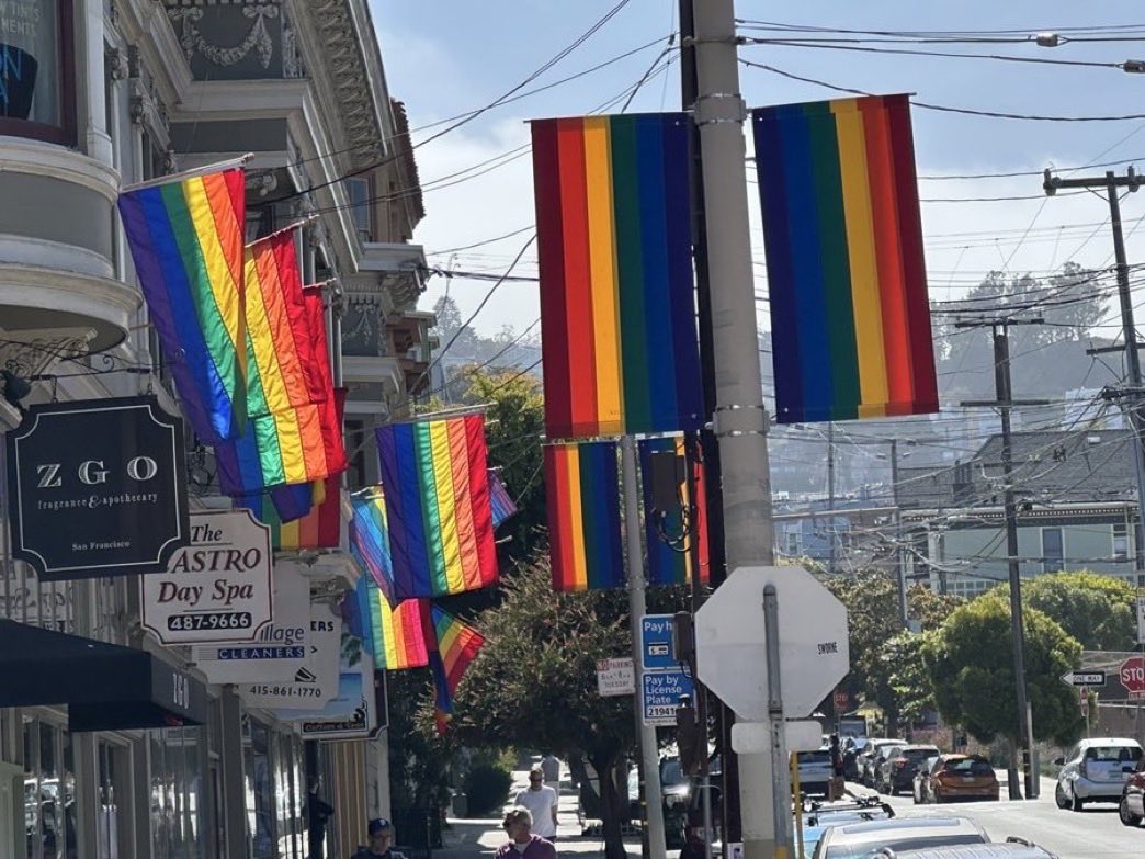 DrRonHolt's tweet photo. Anyone else feel safer and embraced in a neighborhood full of pride flags?

I’ll start! 🙋🏻🙋‍♂️ https://t.co/WaHLiqDE5c