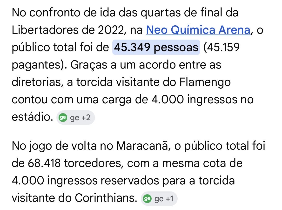 cedrola_theo's tweet photo. @eu_davidbraga @timedetradicaoo as diretorias fizeram um acordo de liberar 4 mil ingressos de carga visitante nos jogos, so que a proporção nos estádios fica muito Diferente por conta do Tamanho/capacidade https://t.co/T8oiXAACWL