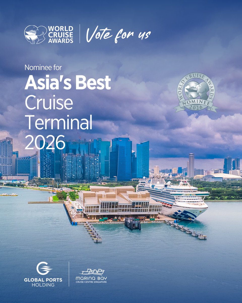 Global_Ports's tweet photo. We’re proud to see two of our cruise terminals in our Asia network nominated at the World Cruise Awards.

Vote now and help celebrate excellence in Asia’s cruise industry: https://t.co/hHgUqlMVEj https://t.co/GI7xZWM9Jt