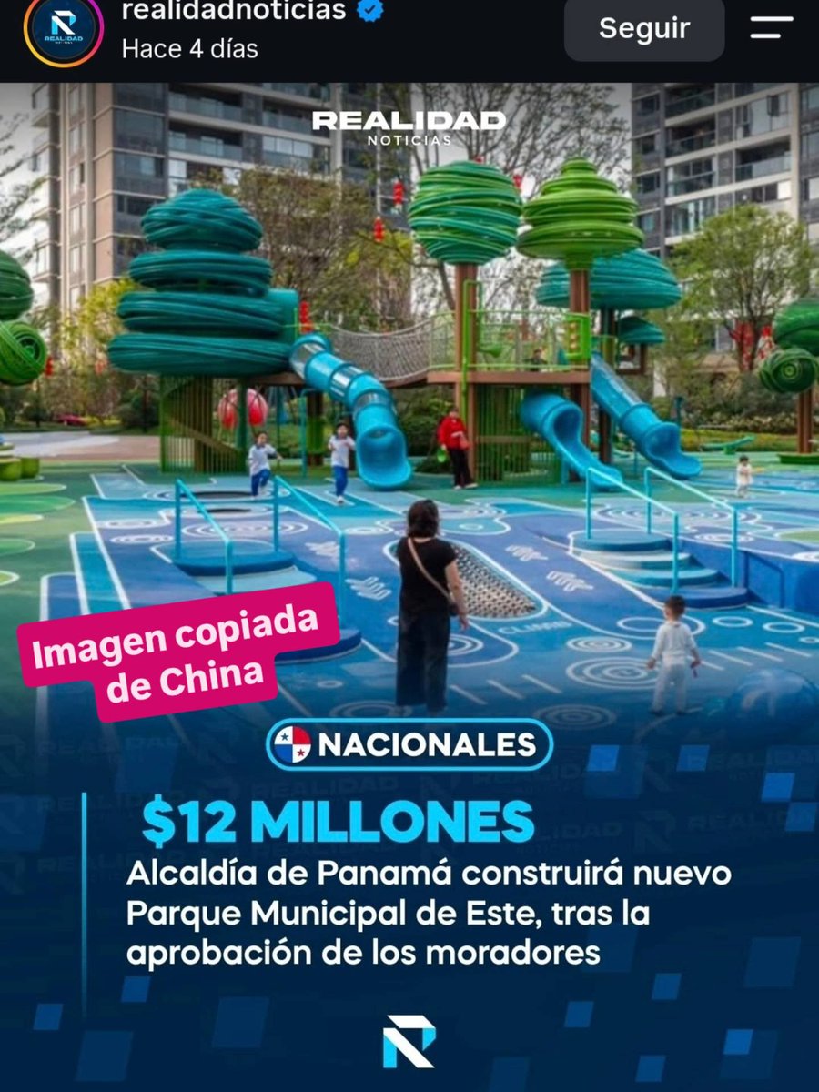 BlandonJose's tweet photo. En una consulta pública en Tocumen y en sus redes para promover un proyecto, usaron una imagen de un parque en Guangzhou, China, como si fuera el parque que han diseñado para Tocumen. 2 hectáreas a 12 millones.

Se lo dejo a su consideración. https://t.co/P6l9uxR914