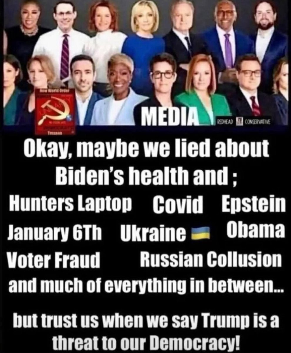MenardLonn82862's tweet photo. @RedWavePress Democrat controlled propaganda media. Control the media control the people. https://t.co/C2xOXulz18