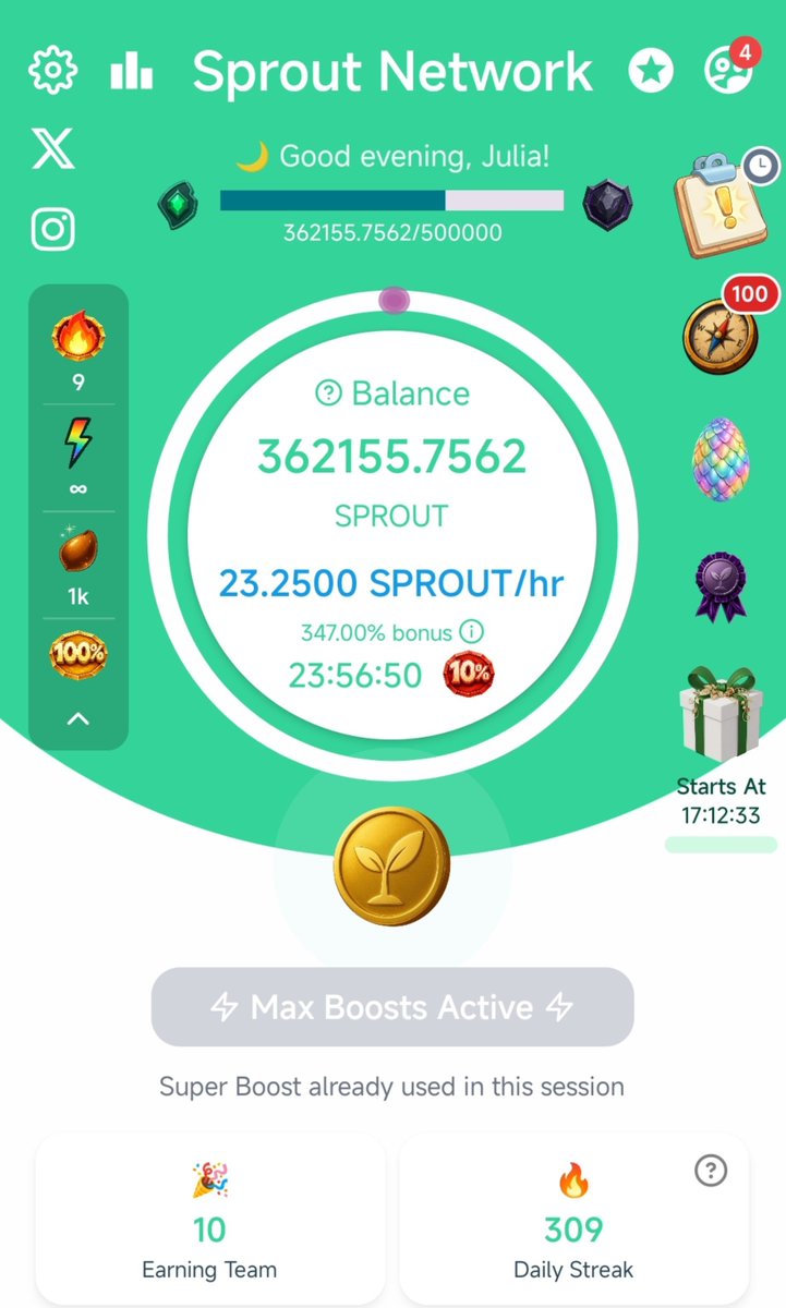Julia21647829's tweet photo. Day 309 of mining SPROUT network
๐ฑ #sproutnetwork #crypto #web3 #mobilemining https://t.co/bFy9Nr3Yg6