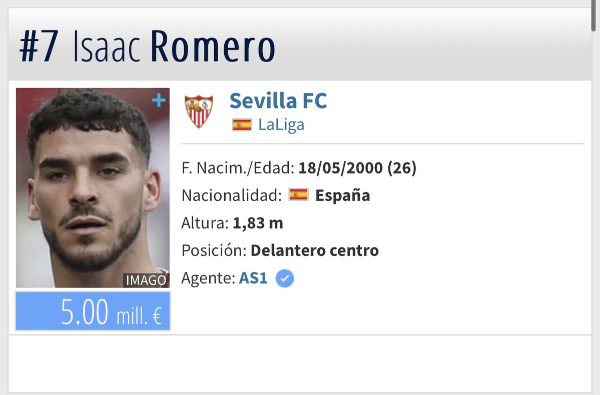 Errl_99's tweet photo. Si @TigresOficial quiere traer un jugador de renombre y buenos números a su alcance, debería tener estos nombres en carpeta.

🇫🇷 Neal Maupay (29) - 🏟️ 435 ⚽️ 121 👟 37
🇪🇸 Isaac Romero (26) - 🏟️ 151 ⚽️ 40 👟 18
🇮🇹 Patrick Cutrone (28) - 🏟️ 400 ⚽️ 123 👟 38

Hay que intentar. https://t.co/AcTi8DDZYa