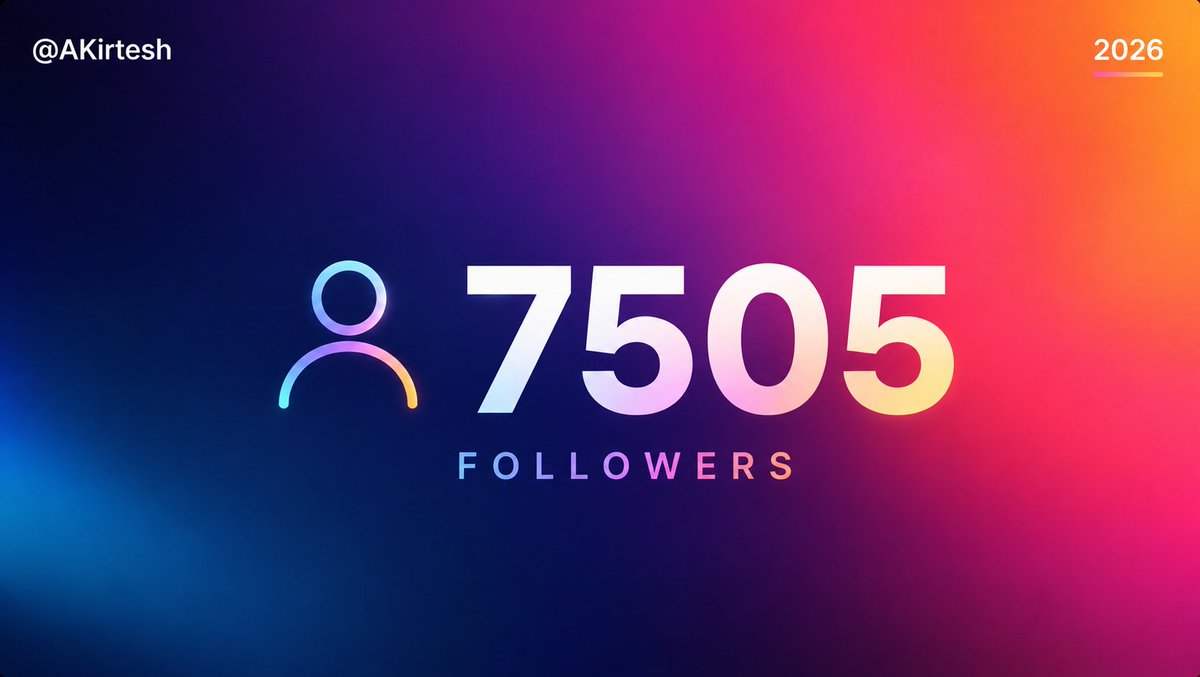 AKirtesh's tweet photo. $1.3K earned from X so far. 💸

- 7.5K followers
- 26K posts
- $1.3K earned

Nothing happened overnight.
Just showing up, posting, learning, and repeating. 🚀 https://t.co/3hsagkNvHE