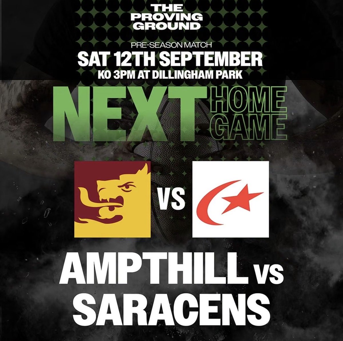 AmpthillRufc's tweet photo. Ampthill welcome Premiership partner club @Saracens to Dillingham Park in the Mobs final pre-season friendly ahead of the 2026-27 Elior Champ Rugby season! 

📅 Sat 12th Sept
⏰ 3pm
🎟️ https://t.co/gkHPebCIW5

#Ampthill #TheMob #ChampRugby https://t.co/ClLaKFef7u