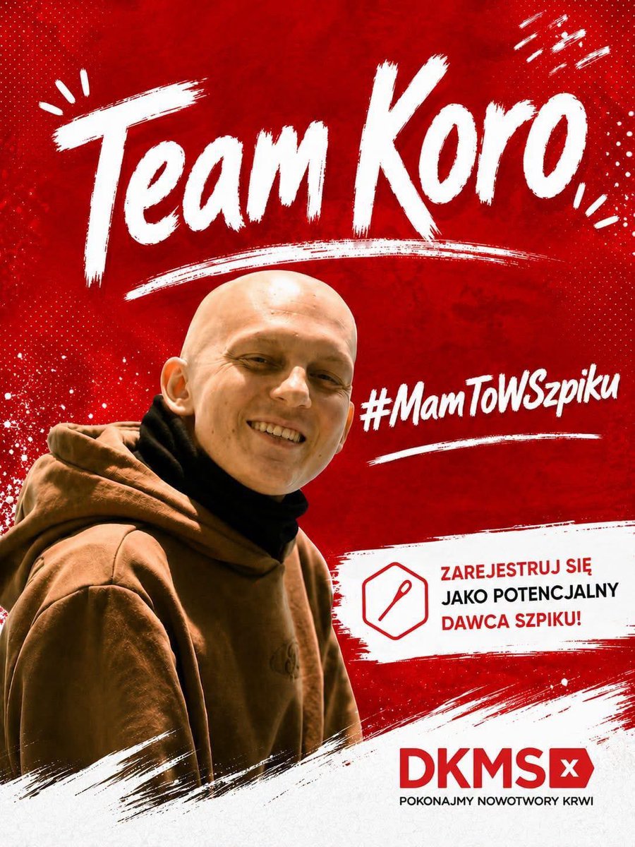 wlodarczykmma's tweet photo. Słuchajcie
Mój przyjaciel zachorował na bardzo poważną chorobę (chłoniak limfobalistyczny) .
Jedynym ratunkiem jest znalezienie dawcy szpiku, aby to zrobić należy zarejestrować się do bazy DKMS. To wam zajmie 5 minut a możecie uratować komuś życie 🫶
https://t.co/imONluVB8K https://t.co/zqqa0tSin0