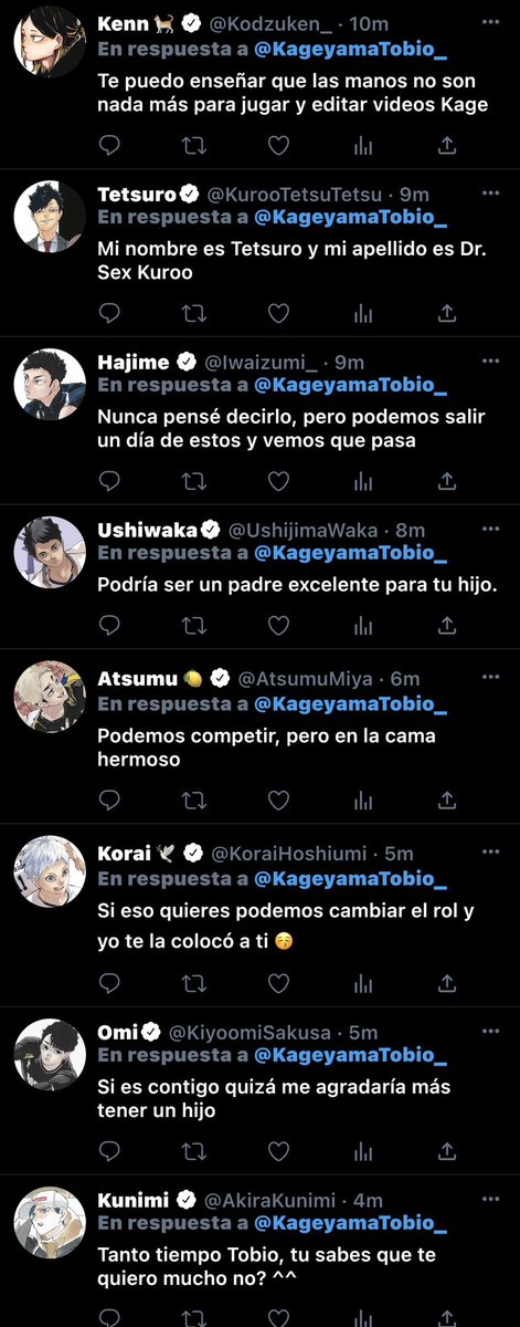 Kiraa_ltk's tweet photo. ⤷ ゛ ᴀᴜ #Kageyamaharem 🔞ˎˊ˗

Donde luego de que Kiyoko y Suga tuvieran un bebé, a Tobio le da fomo no ser padre a su edad y hace un tuit en su cuenta pública por accidente. 

O

Donde todos sus conocidos se ofrecen a ayudarle a cumplir ese deseo de ser padre. https://t.co/hSOtPij1hZ
