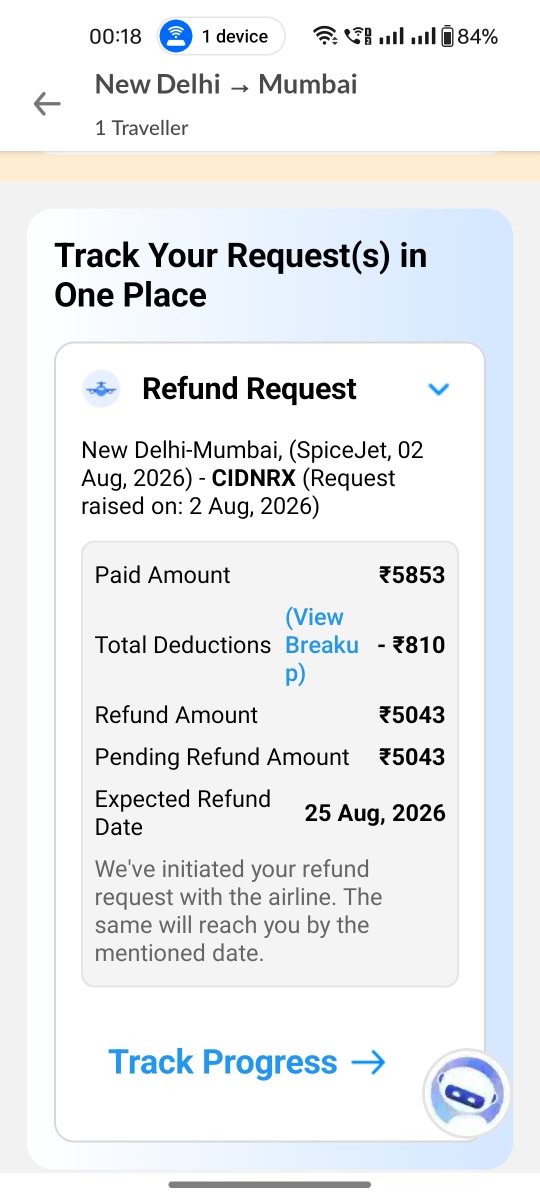 Sahajsatta_prg's tweet photo. @flyspicejet It is unacceptable that my refund of ₹5,043 is being delayed until after my flight cancellation.Please process my refund immediately instead of making passengers suffer due to unnecessary delays
Refund Request ID:CIDNRX
#SpiceJet #Refund #ConsumerRights #RefundDelay https://t.co/vi5V8pk93R