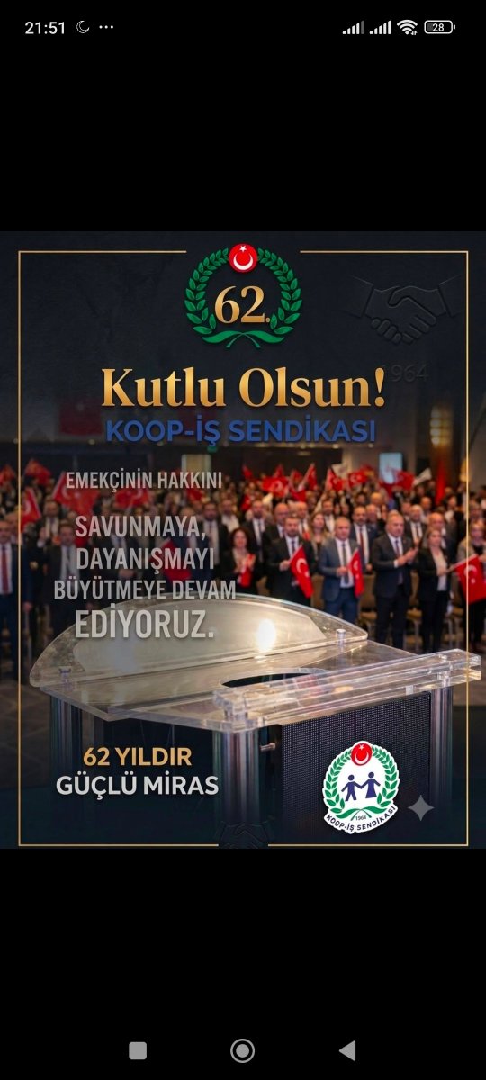 KavCemal's tweet photo. 10 No’lu işkolunda en büyük sendika olmak kolay değil. Bunun arkasında yıllarca verilen emek ve kazanılan güven var. Yeni yaşın kutlu olsun KOOP-İŞ!
    #KOOPİŞ62Yaşında
@alemdareyup
@KOOPISSENDIKASI 
@turkiskonf https://t.co/oAGedroZAt