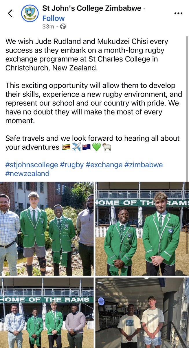 PTChimusoro's tweet photo. Let’s say you’re a parent at Prince Edward. Your child plays rugby. St John’s makes a call to you offering your son a scholarship. Would you refuse that? Considering the opportunities such a platform would provide for your son.. 

👇🏾👇🏾😃😃 https://t.co/TiJAsXnYQs