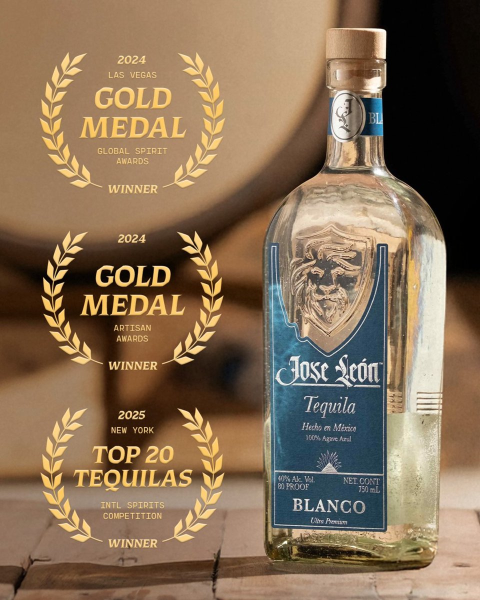 JoseLeonTequila's tweet photo. Jose León Tequila's, Award Winning, Ultra-Premium Blanco created for the tequila aficionado that loves to Sip and Savor. 
Available online and at your favorite upscale club, bar, speakeasy, restaurant in Florida, Wash.D.C and Texas. 
https://t.co/nMGC9zbyZw

Drink Responsibly Must be +21