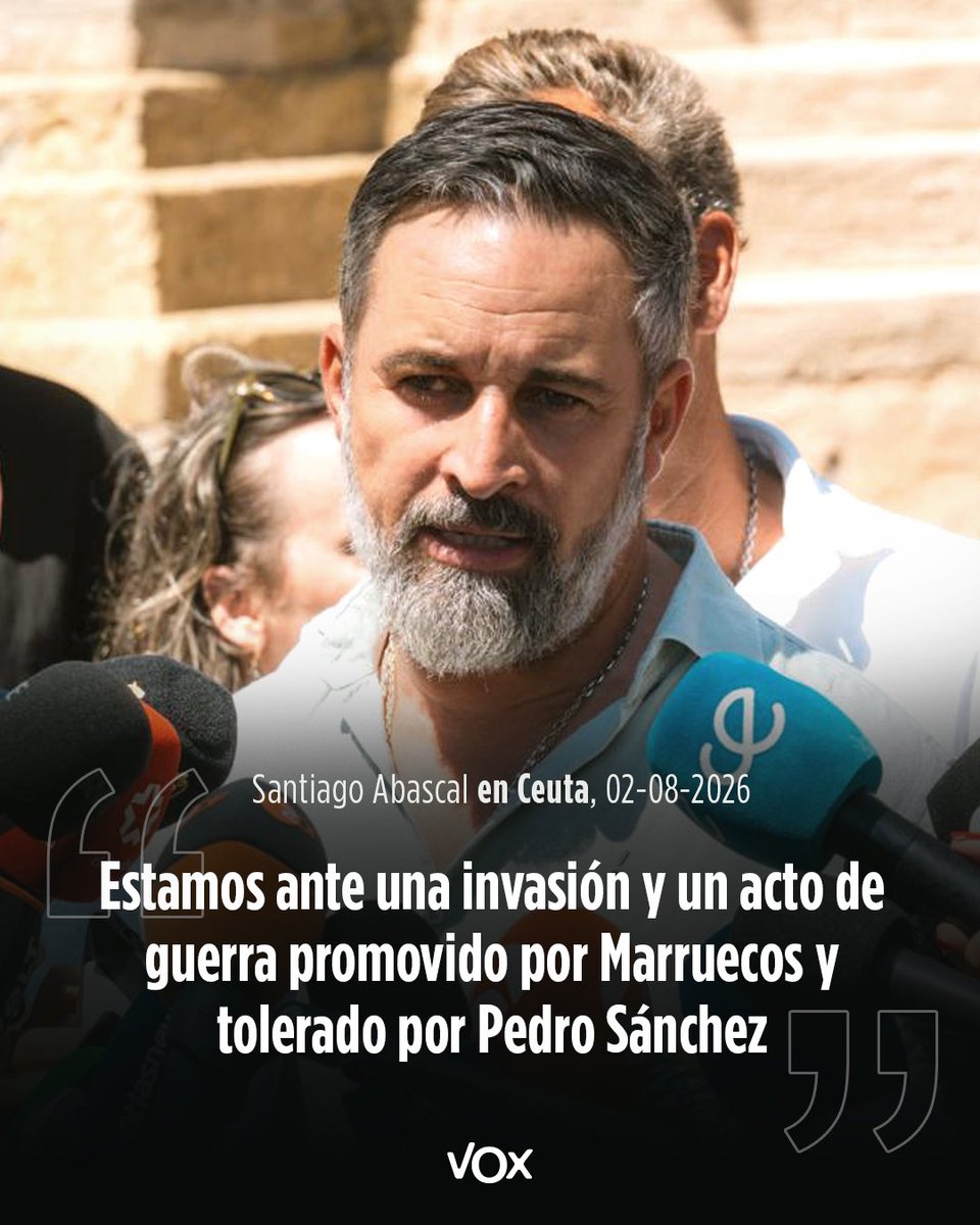 vox_es's tweet photo. Lo de Ceuta es una invasión y un acto de guerra. https://t.co/fZzLDRfvO2
