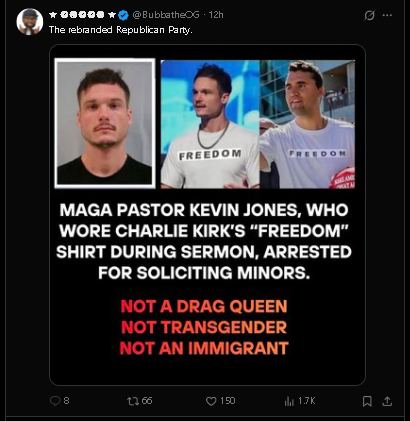 n3mesis_exe's tweet photo. I can guarantee you Trump never opened a bible in his life, those of us who have are usually atheists 😂 but 110% none of it is real. He's being performative like most others who share his beliefs. Meanwhile this is how they really feel (and why many of his type want to have a position of power close to kids by being "youth pastors" and holy people)