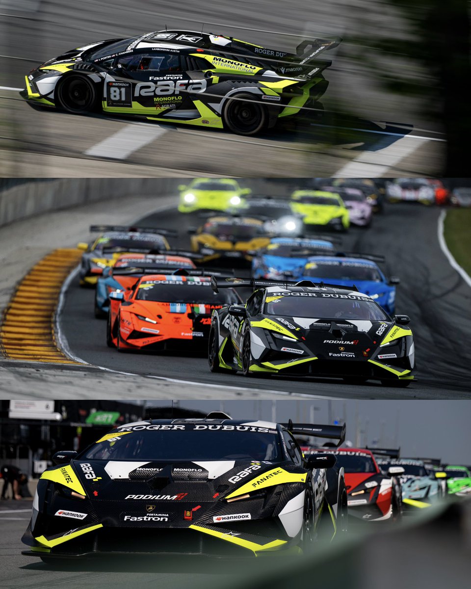 Crimsix's tweet photo. LAST TO FIRST! CANNOT BELIEVE WE’VE DONE IT! P1!!

Incredible weekend for us, finishing P1 in Race 2, P2 in Race 1. A much needed win. Unbelievable drive from my teammate Chloe to get the win after I got forced off and 720’d the car in a straight line on Lap 1. Went from P14 to P10 by Turn 6 on the first lap. Was digging hard to get as many positions as I could back, even passing on pit entry. Got out of the car pretty pissed and thought that we didn’t have a chance but Chloe just kept climbing all the way to first, making the final pass on the outside of Canada corner.