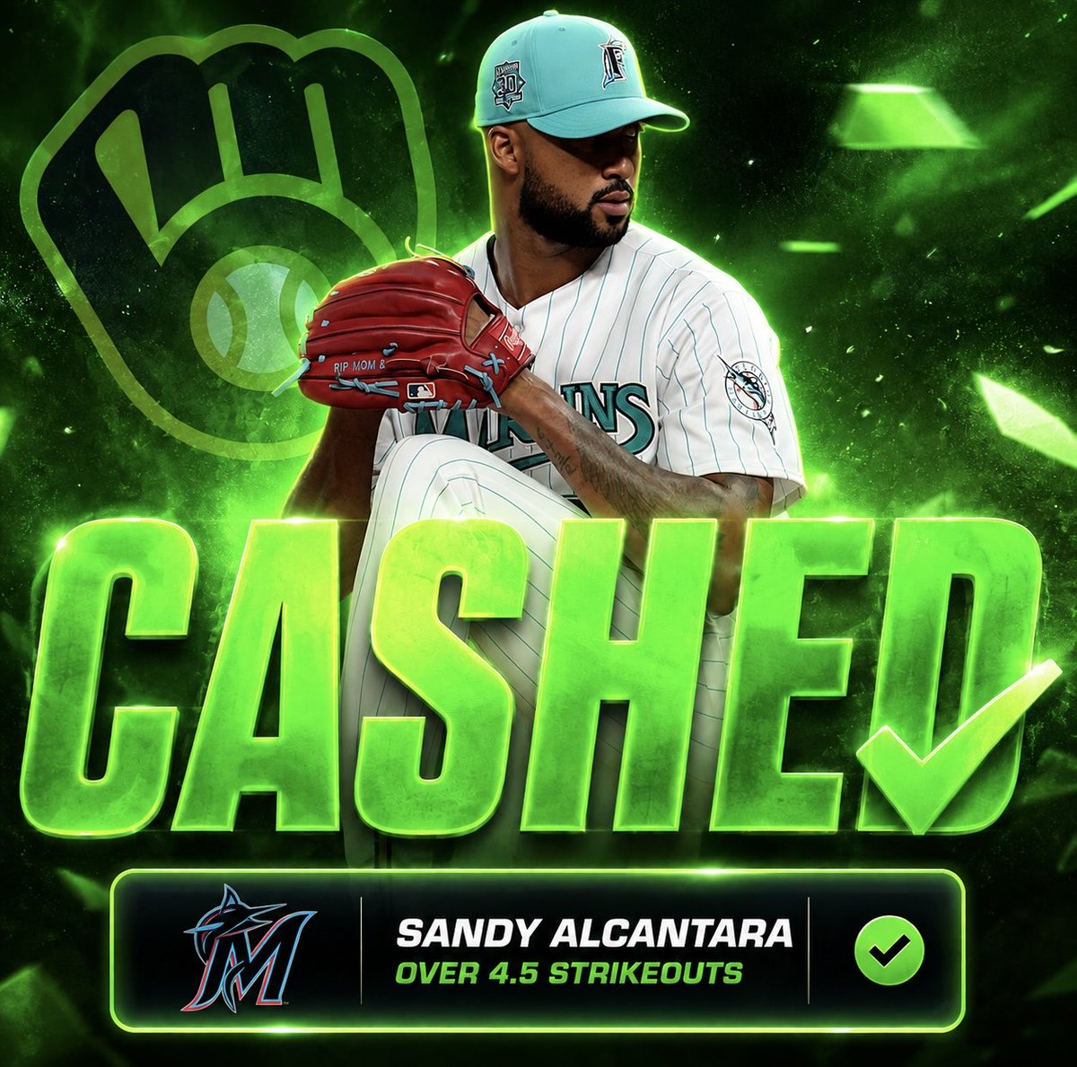 ChronicBets's tweet photo. Sandy Alcantara Over 4.5 Strikeouts ✅

Spot on. Sandy got it done in 65 pitches!

Collab winner w/ @KashyLocks 🤝

❤️ if you tailed! https://t.co/gRZavLx4R1