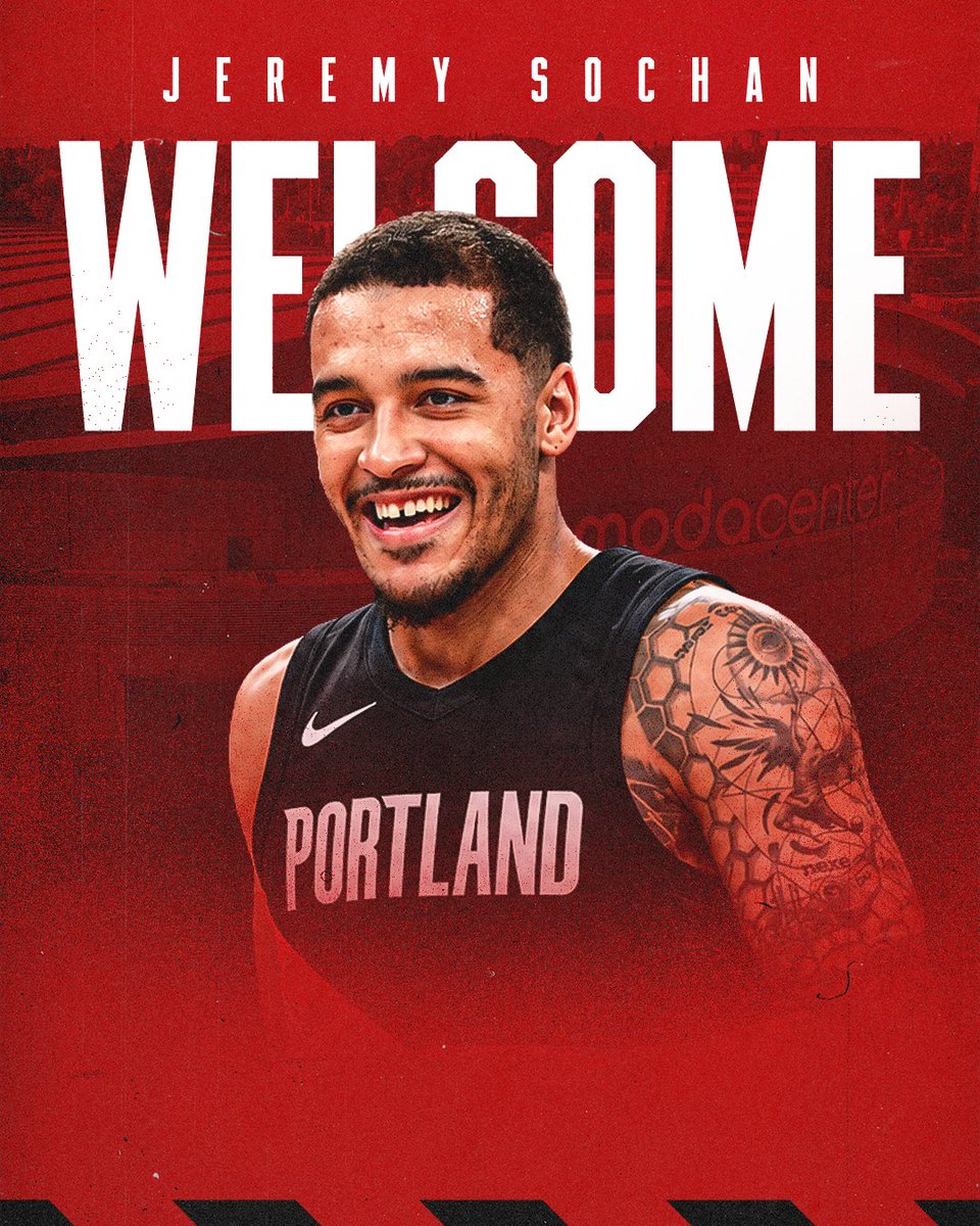 trailblazers's tweet photo. Welcome to Rip City Jeremy! 👏 https://t.co/nHsPstIsIc