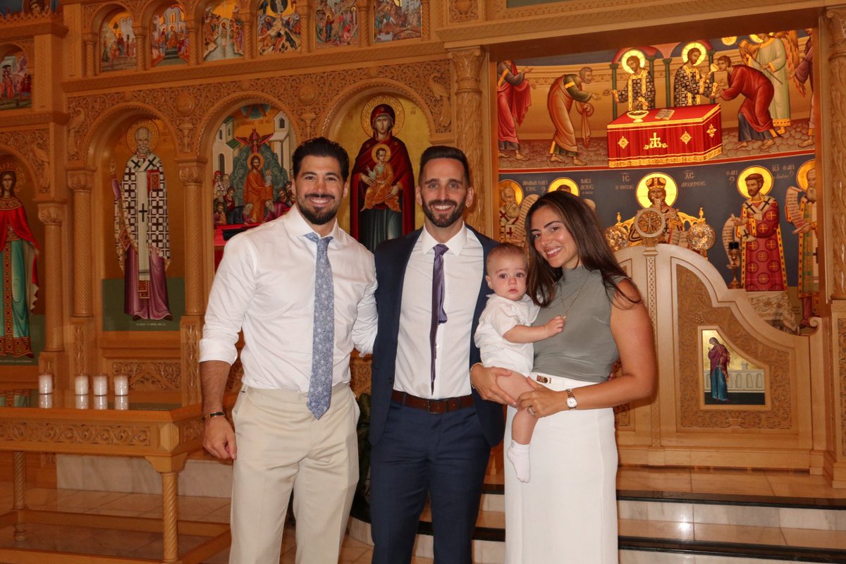 Falloutt's tweet photo. 20 years ago I met xAoDx Nick in a @GearsofWar lobby on @Xbox Live. Yesterday I was blessed enough to baptize his son into the Greek Orthodox Church. Life is beautiful 

20 years as teammates, rivals, friends, and now lifelong family as Koumbari 🙏

The most family-oriented and authentic person I know. You’ll never meet someone more committed to his wife and family - and this weekend full of laughter and great conversations only cemented that 

Brothers til the end - you’re stuck with me now my boy! Cheers to a lifetime of more memories @NICKMERCS